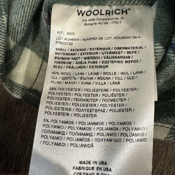Woolrich Wool Flannel Shirt Overshirt Jacket Plaid Button Up Sz L Made USA NWT - Picture 5 of 12